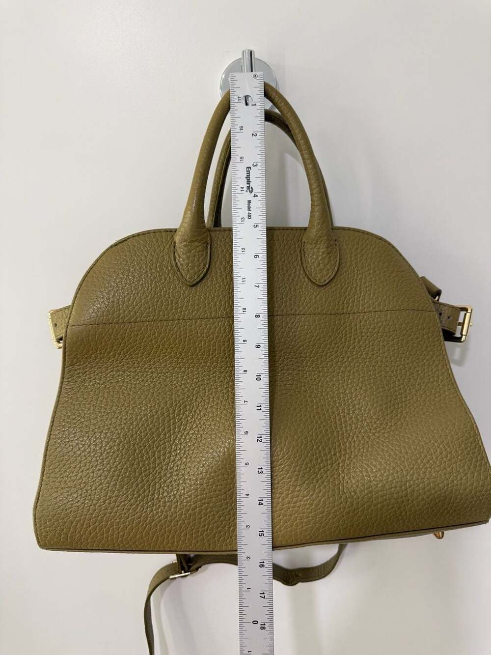 Anna Paola Italian Leather Handbag Riva Iride Green Crossbody Satchel - Picture 4 of 14